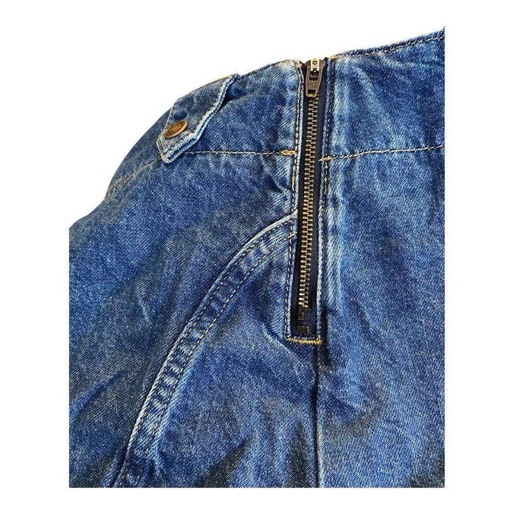 Free People Runaway Denim Mini Skirt in Lake Life Blue Size 25